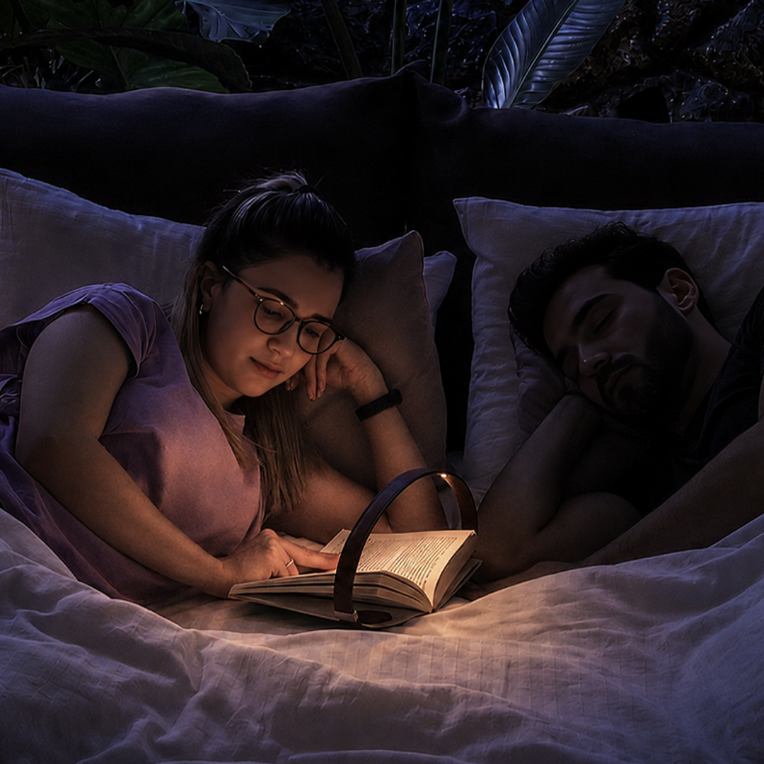 A Book Light That Follows The Shape Of Your Book.