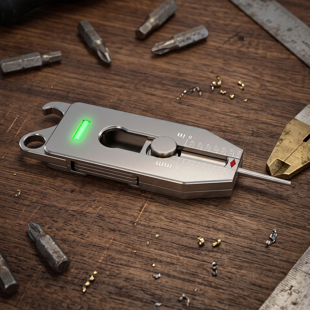 Titanium 6-in-1 Key Caliper