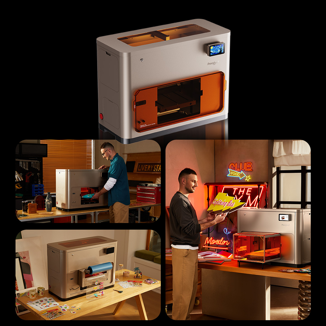 3-in-1 UV Print, Engrave & Stickers