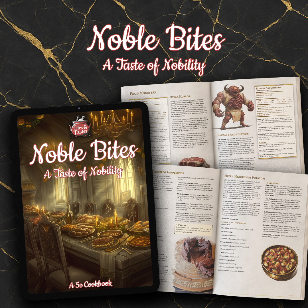 The 5E Cookbook For Noble Feasts