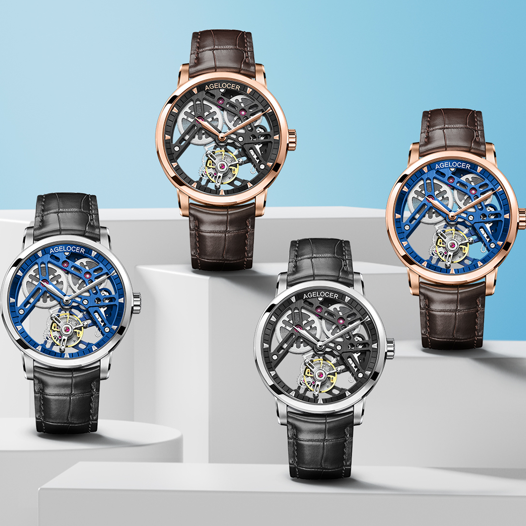 Hollow Free-Sprung Balance Flying Tourbillon Watch