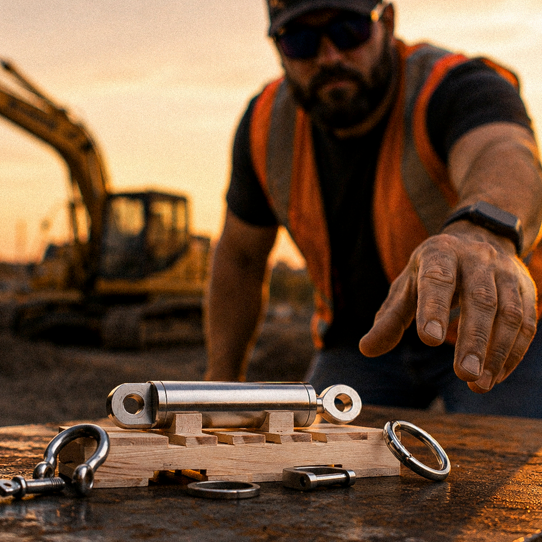 Titanium Tactile Keychain Cylinder
