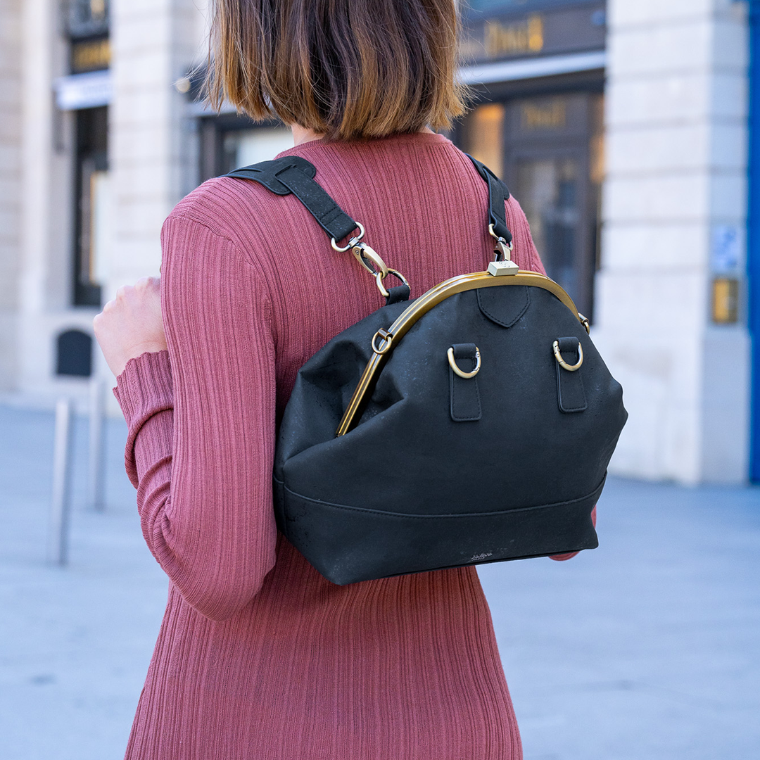 Parisian Cork Oak Handbag With 3 Ways To Wear