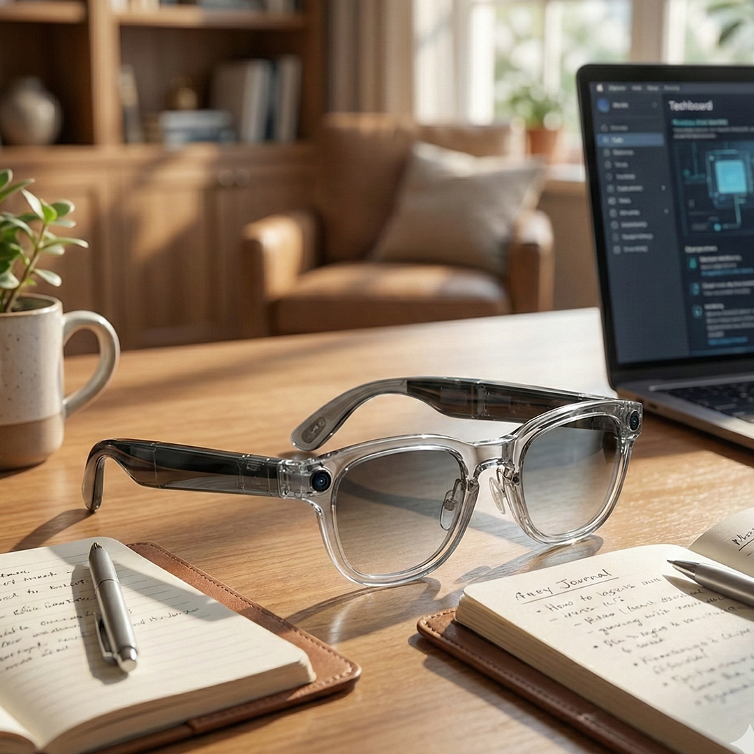 12MP AI Glasses, 2K Photos, Open-Ear Audio