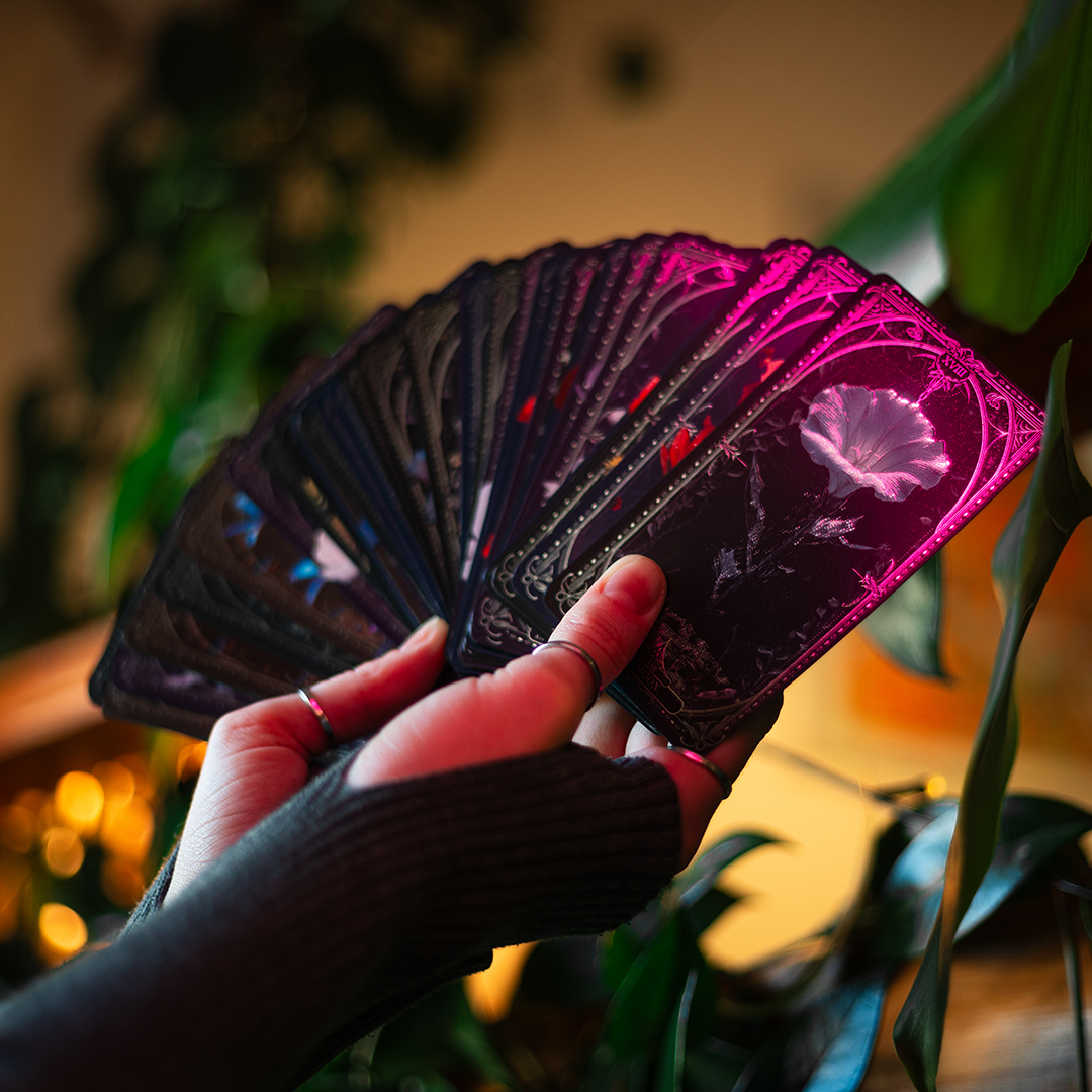 Floral Tarot With Emerald-Green Gilding