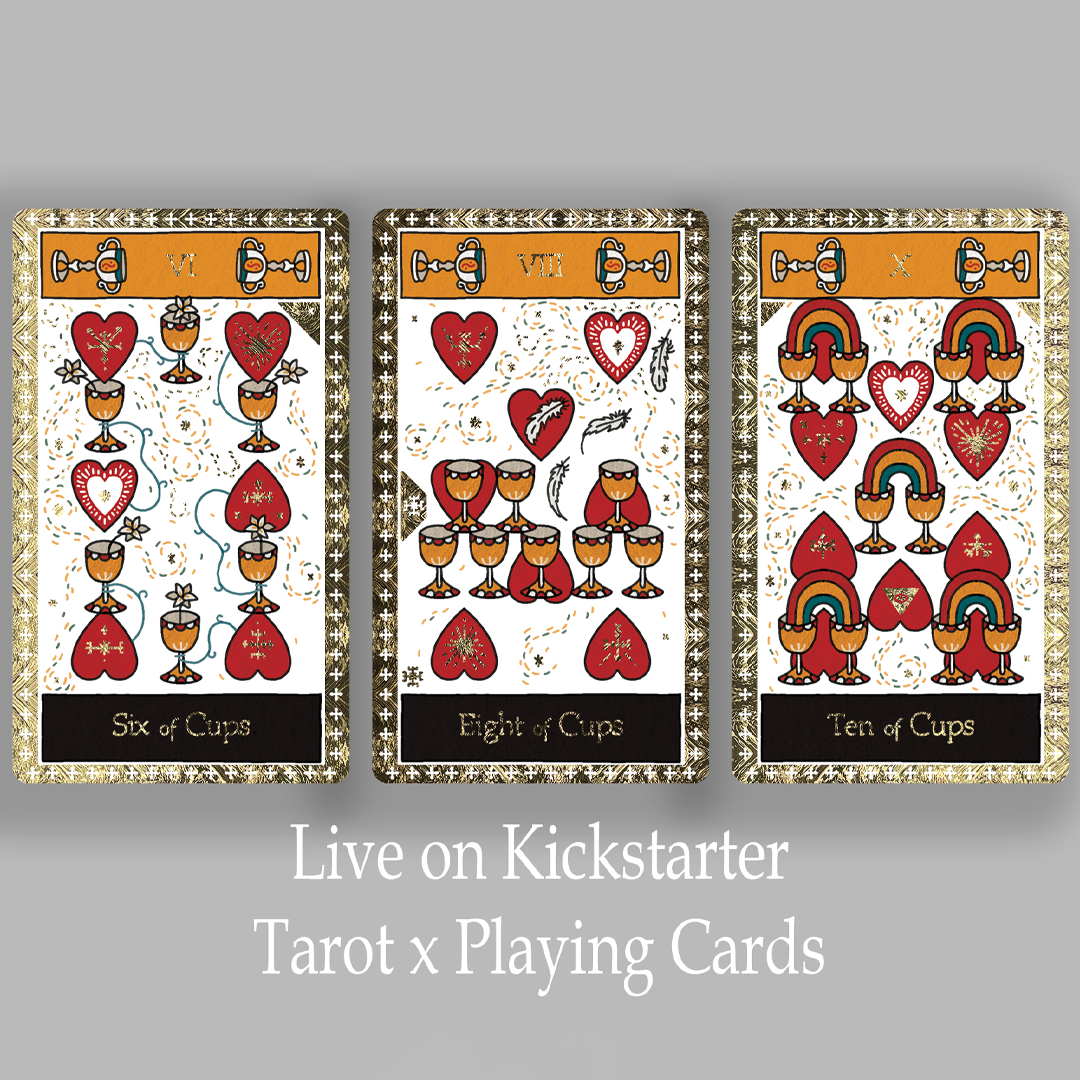 Hand-Illustrated Tarot And Poker Cards