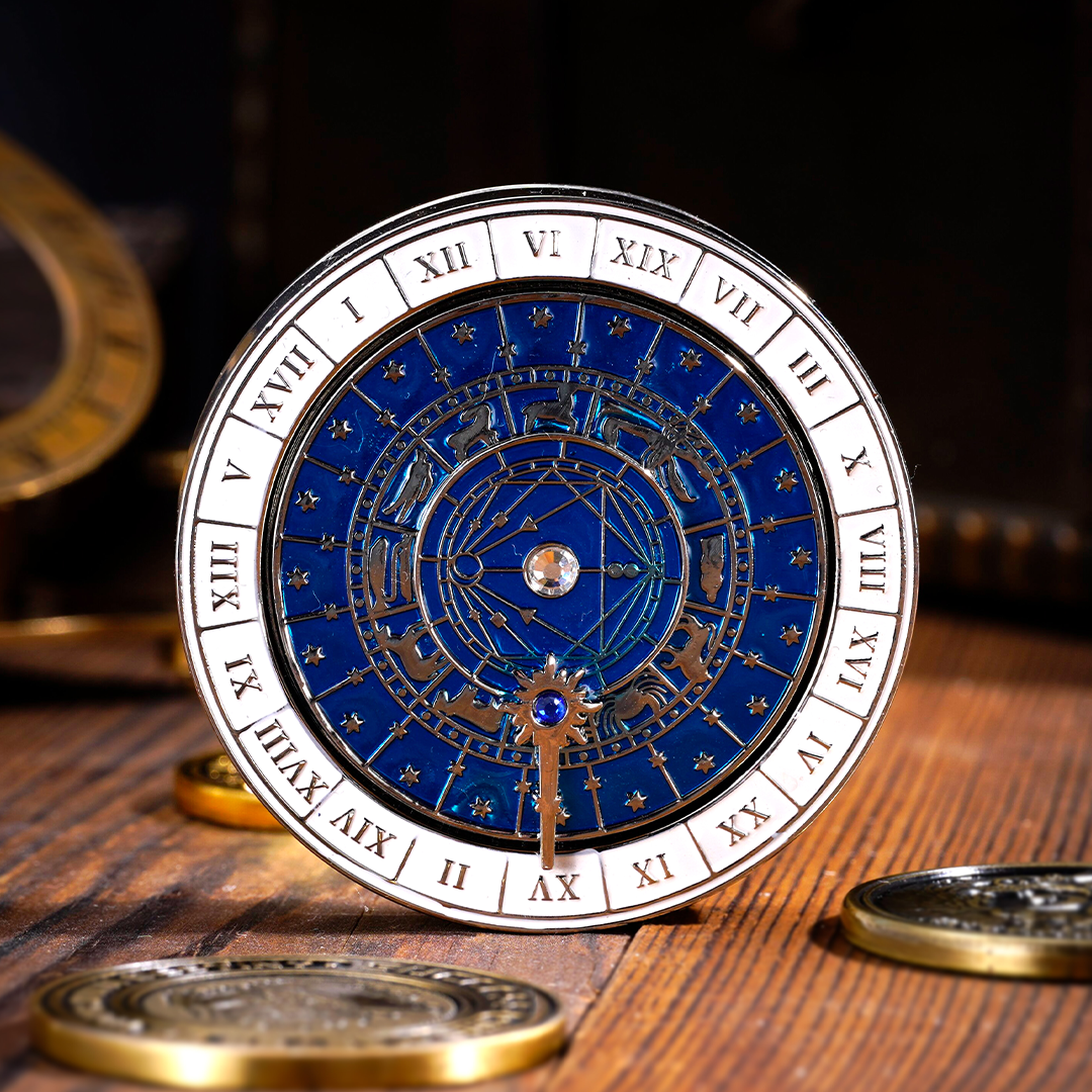 Clock-Inspired D20 With Rotating Pointer