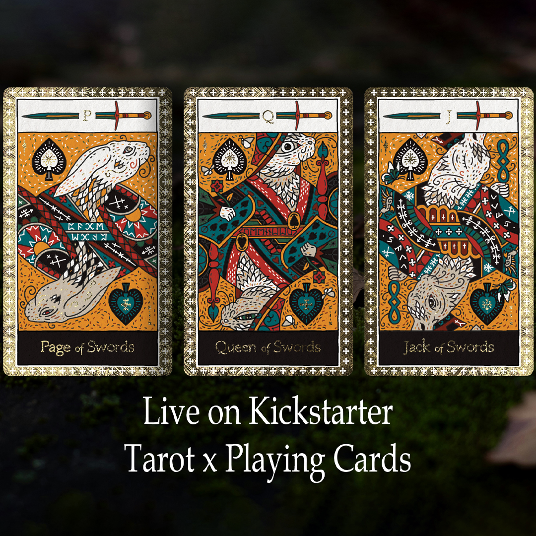 Hand-Illustrated Tarot And Poker Cards