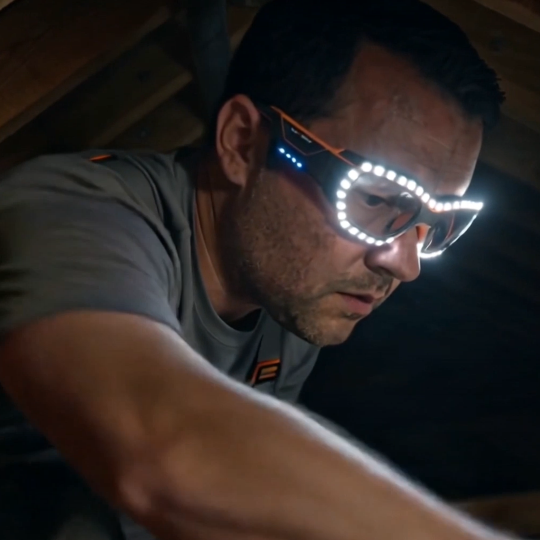 Hands-Free Illuminated Safety Glasses