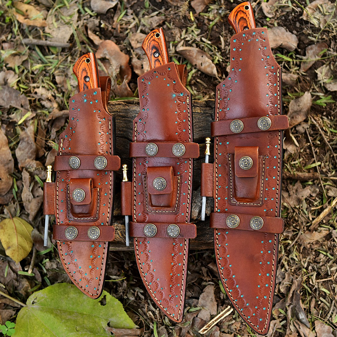 Hand-Forged 300-Layer Tanto Set