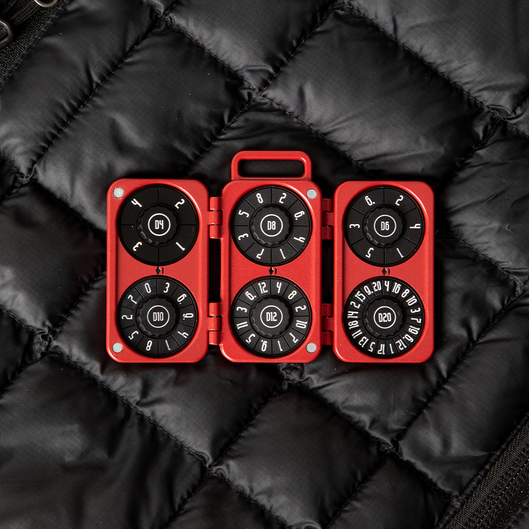 Magnetic Tri-Fold Metal Dice, d4 to d20