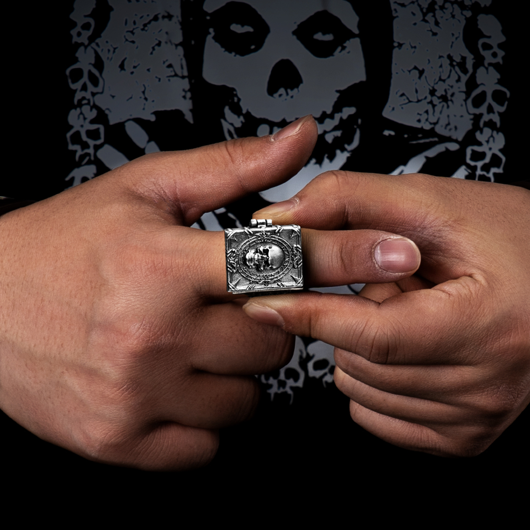 Brass Dice Ring With Hidden RPG Set