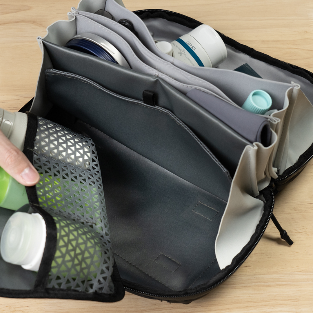 Flat-Lay Toiletry Bag With Space-Saving Organization