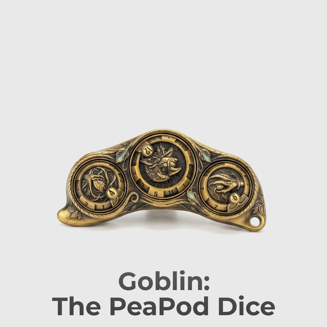6-in-1 Metal Rotating RPG Dice Artifact