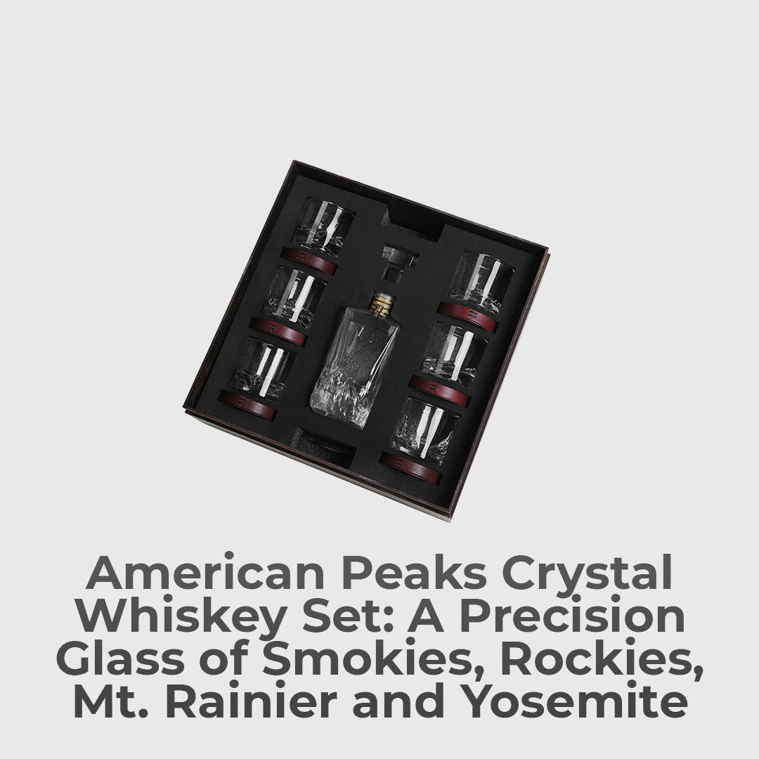 American Peaks Crystal Whiskey Set