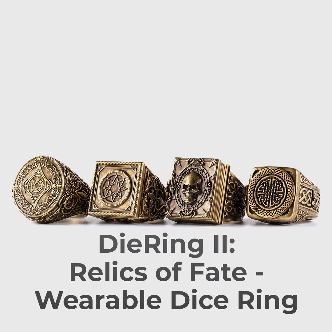 Brass Dice Ring With Hidden RPG Set