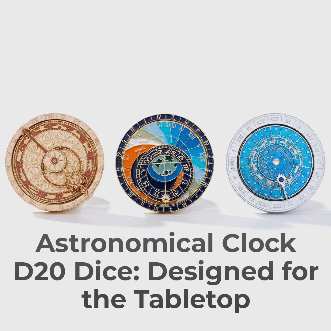 Clock-Inspired D20 With Rotating Pointer