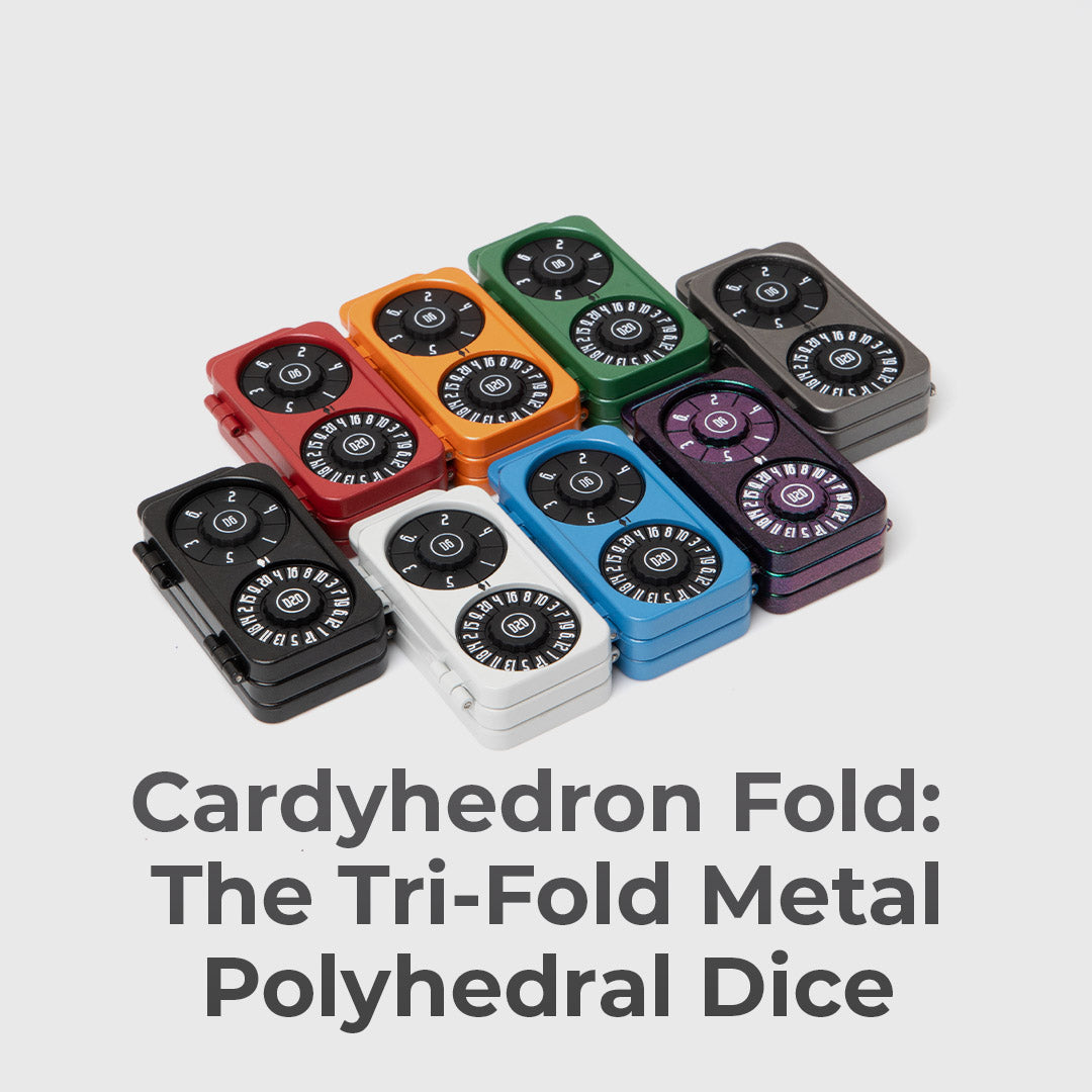 Magnetic Tri-Fold Metal Dice, d4 to d20