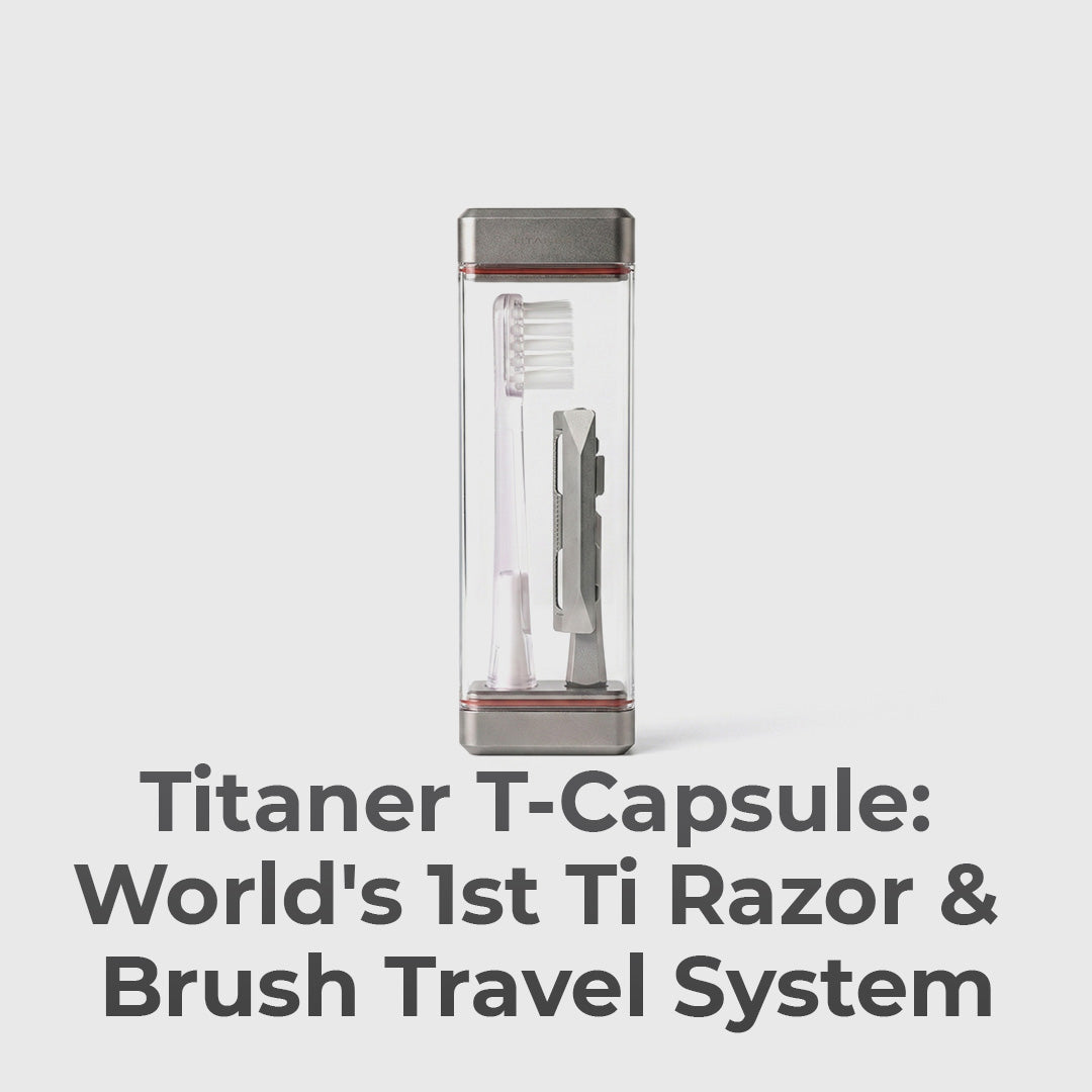 Grade 5 Titanium Razor & Brush Travel System