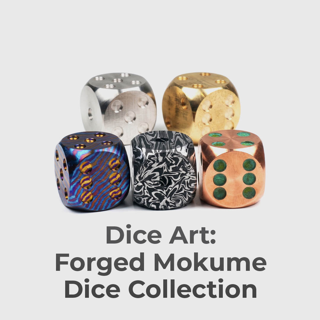 Forged Mokume Dice, CNC Perfected