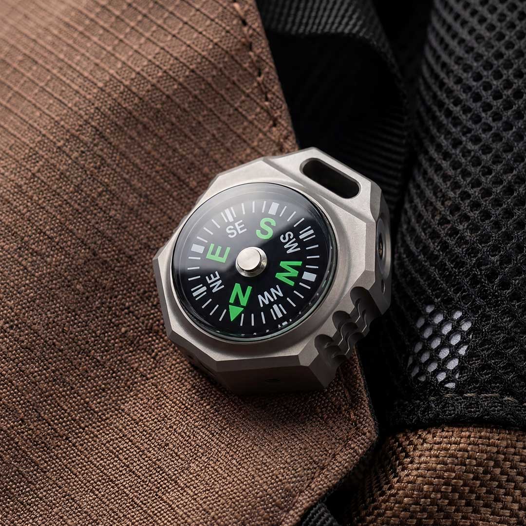 Titanium Compass Flashlight, Always Ready