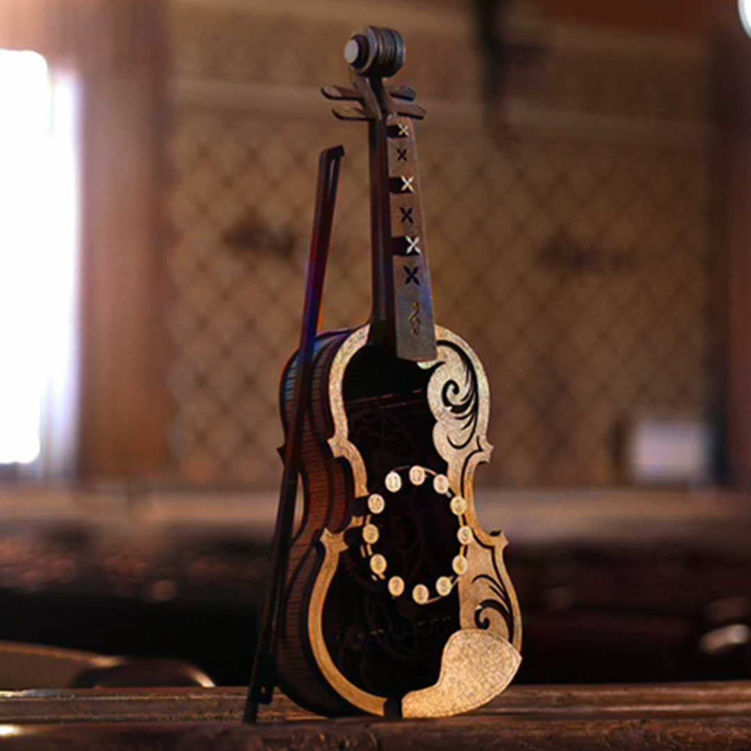 A Beautiful Wooden Clock Puzzle Set