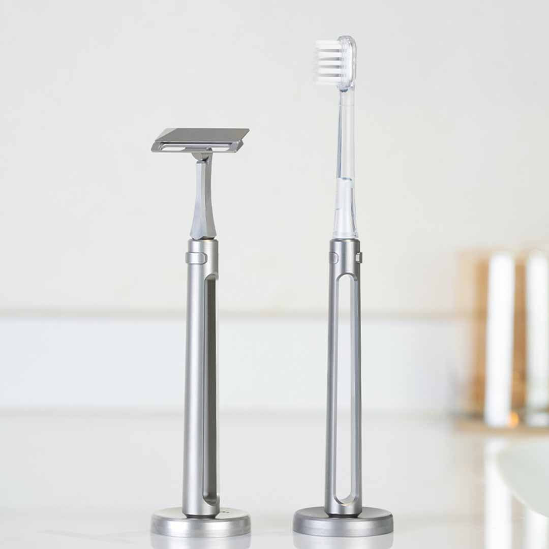 Grade 5 Titanium Razor & Brush Travel System