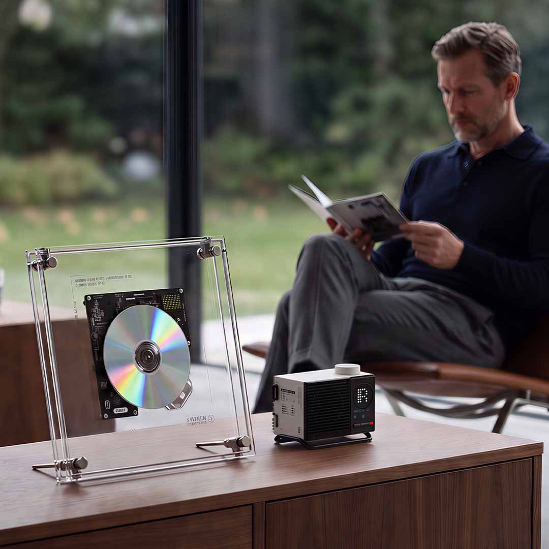 Transparent Wall-Mount CD Player