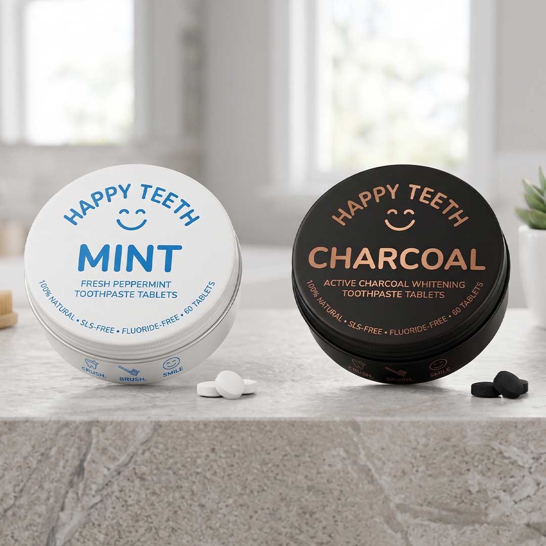 Waterless Mint And Charcoal Toothpaste Tablets