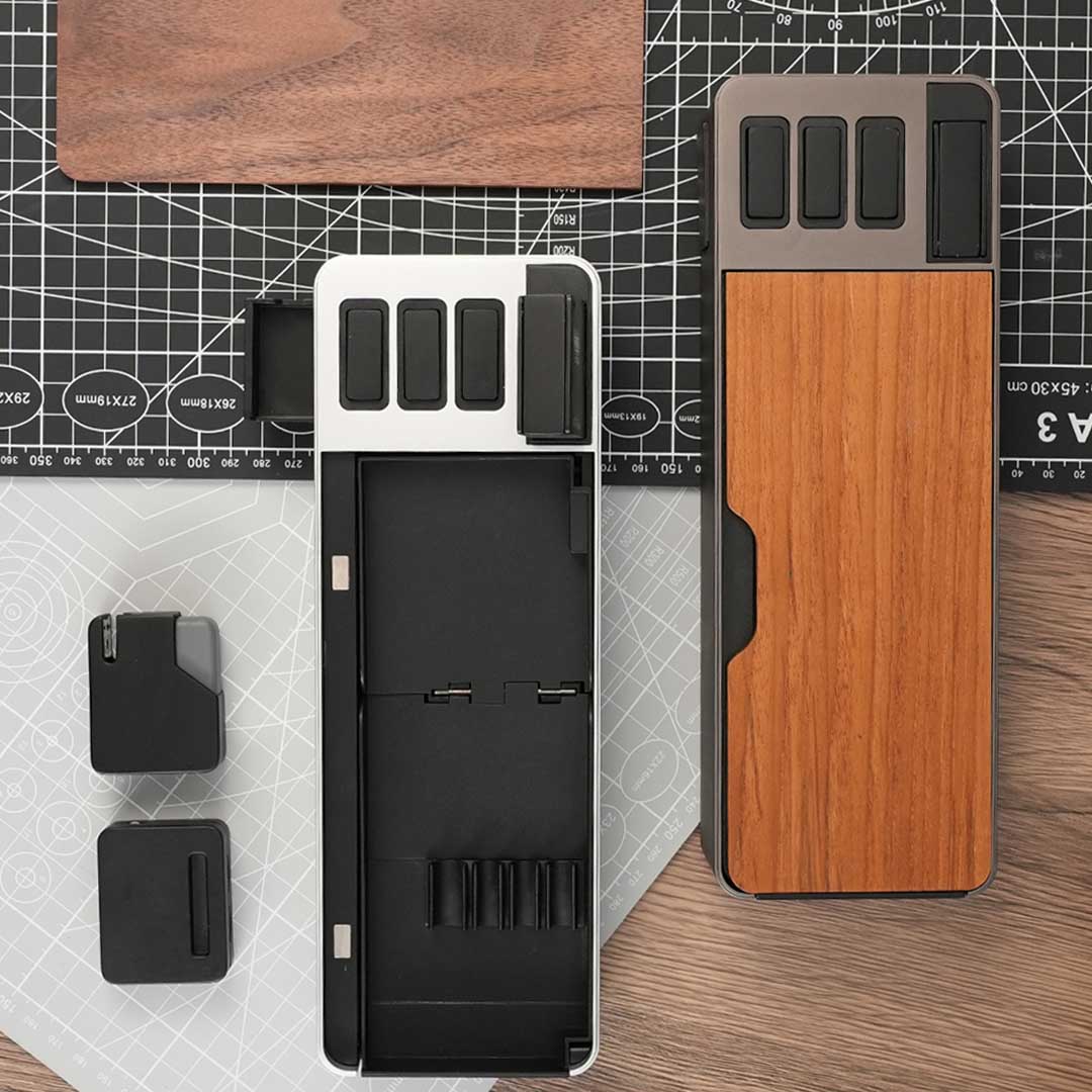 CNC Aluminum Pen Case With Phone Stand