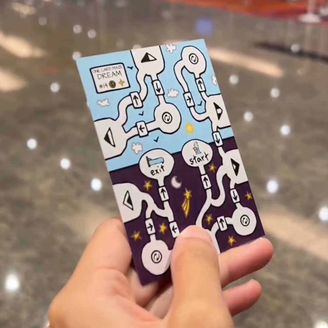 Flip-And-Rotate Maze On A Single Card