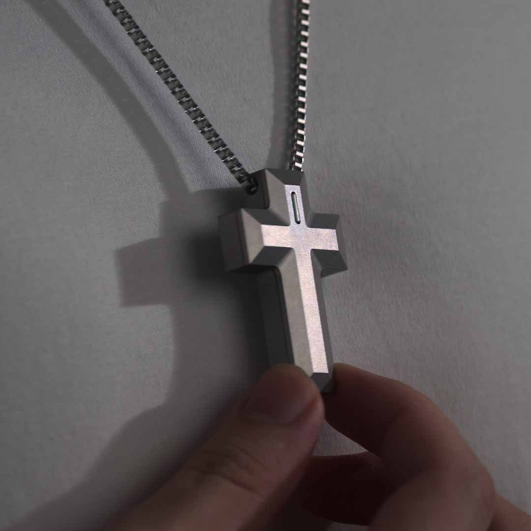 Titanium Cross With Secret Storage