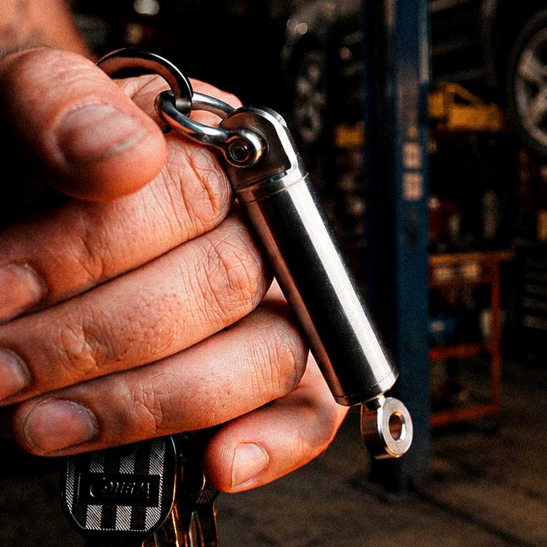 Titanium Tactile Keychain Cylinder