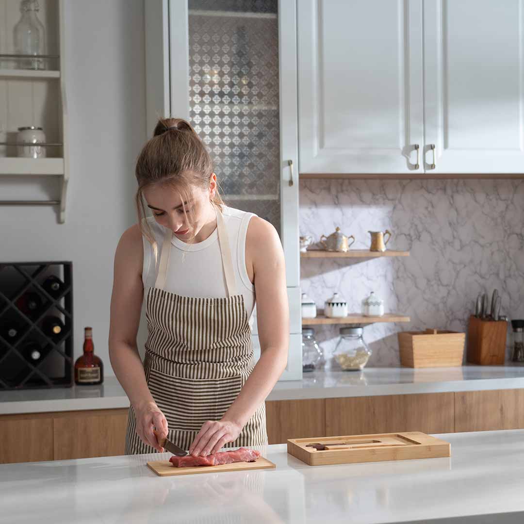 6-in-1 Bamboo Board With Magnetic Storage