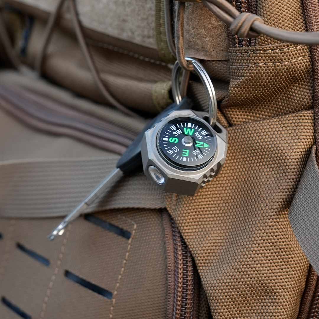 Titanium Compass Flashlight, Always Ready