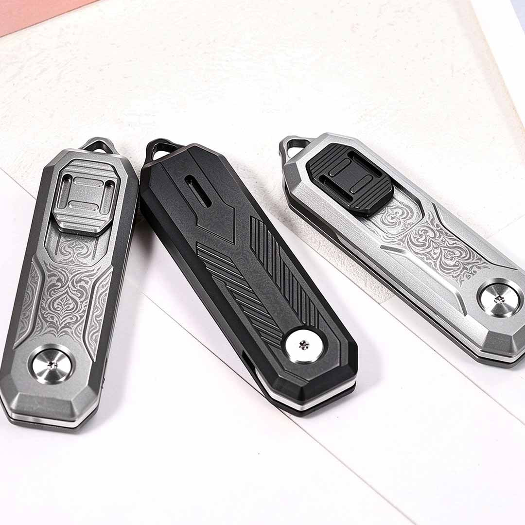 Titanium & Damascis Pocket Tool Built To Fidget