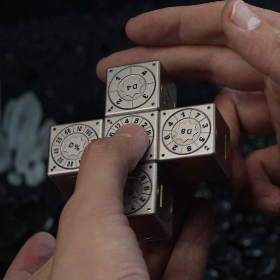 Titanium Magnetic Dice For Infinite Rolls