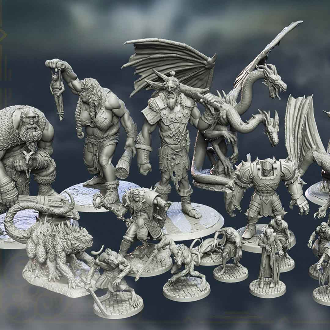 3D-Printable Heroes, Monsters, and Scenery for Your Favorite TTRPG