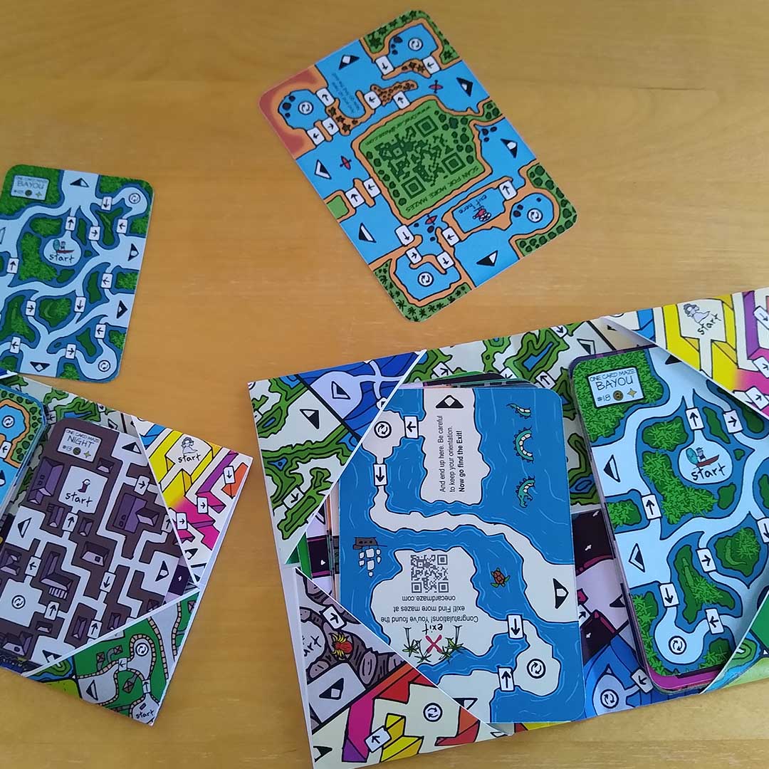 Flip-And-Rotate Maze On A Single Card