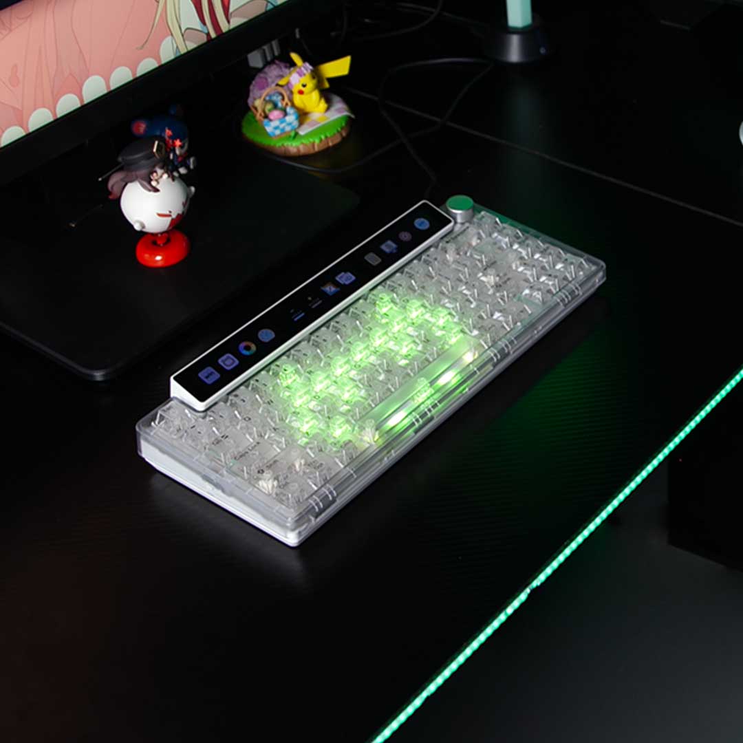The Mechanical Keyboard With A Panoramic Touch Display