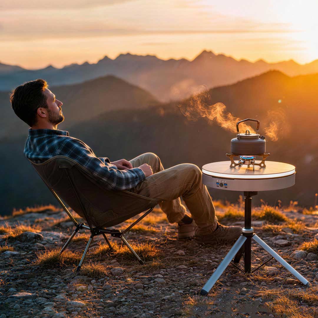 Modular Outdoor Table With Power