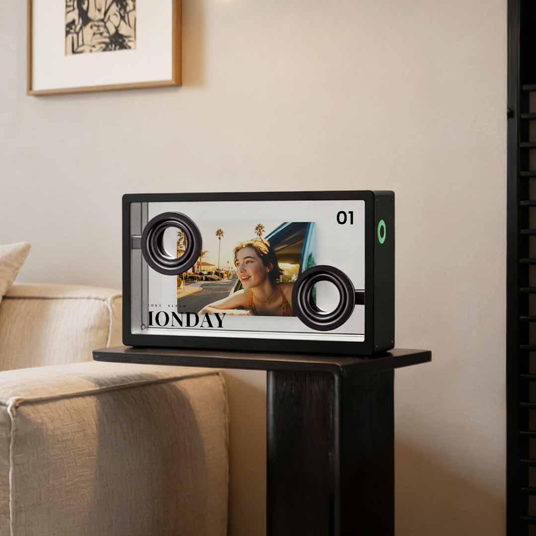 Transparent Speaker With Floating Lyrics