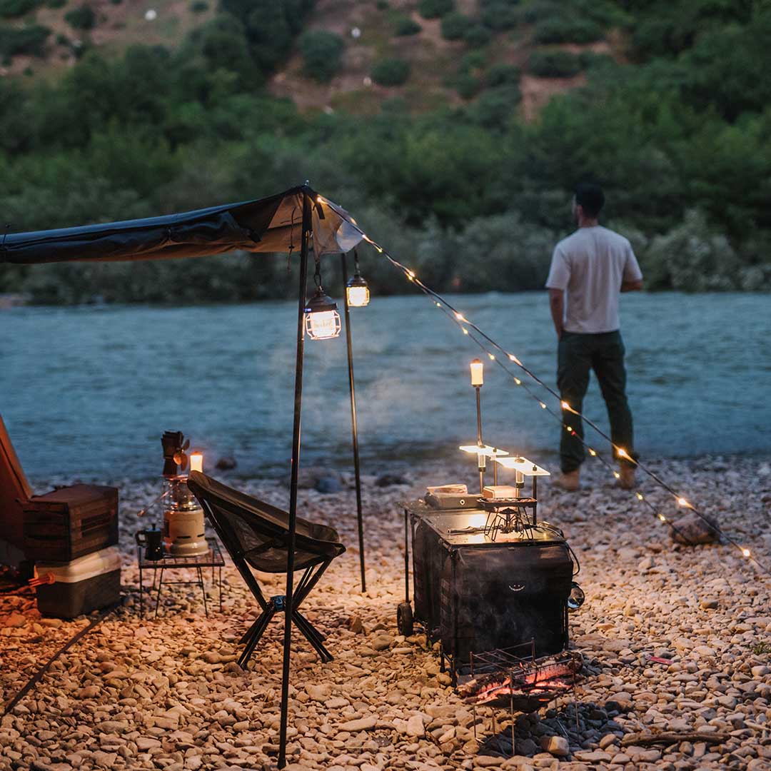Lightweight Tactical-Style Camping Table & Trolley