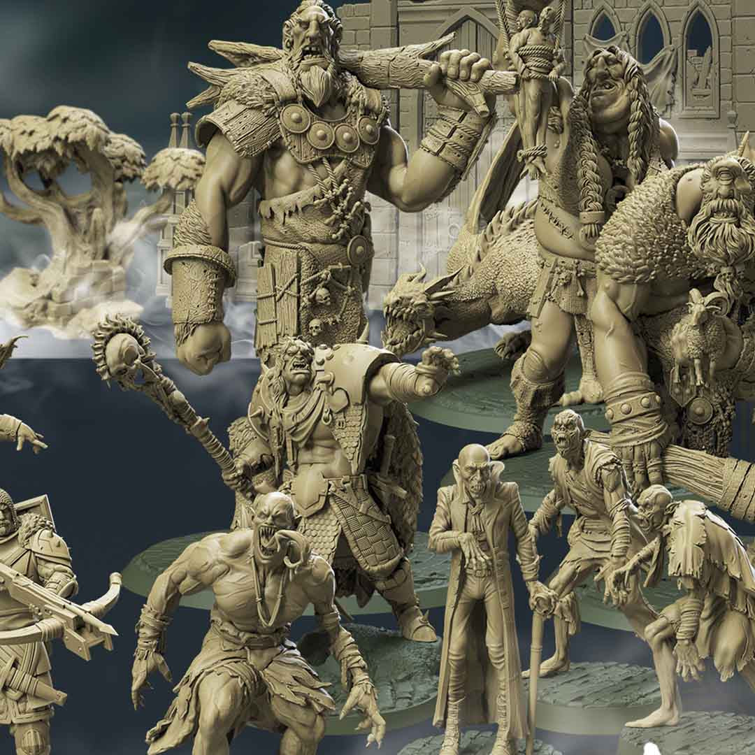 3D-Printable Heroes, Monsters, and Scenery for Your Favorite TTRPG