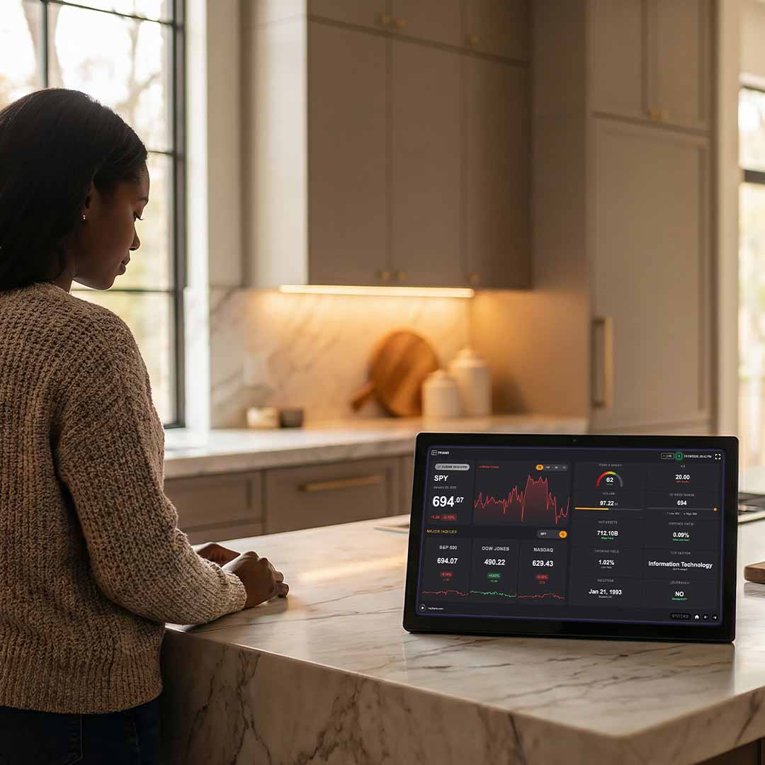 AI Financial Display With Real-Time Markets