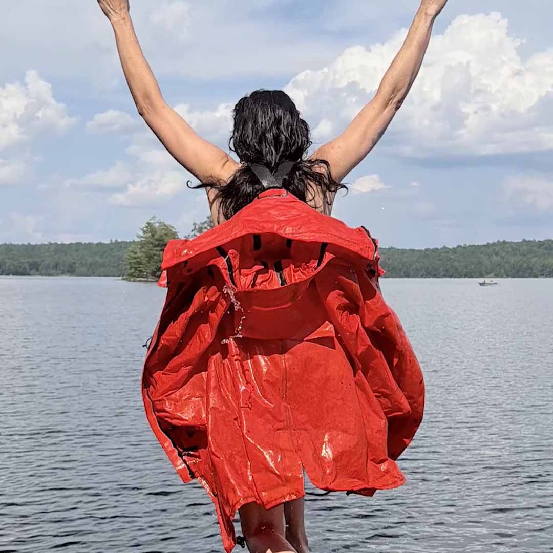 Plastic-free Organic Cotton Raincoat