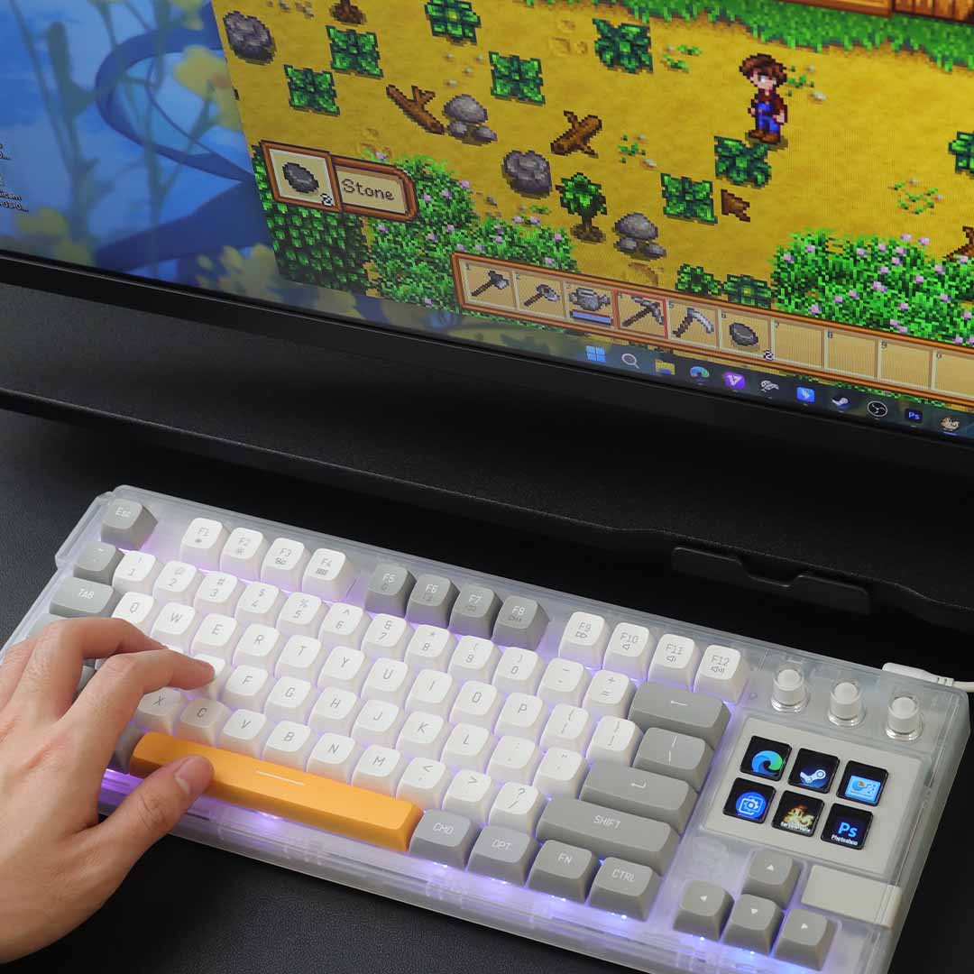 Wireless Mech Keyboard With LCD Keys