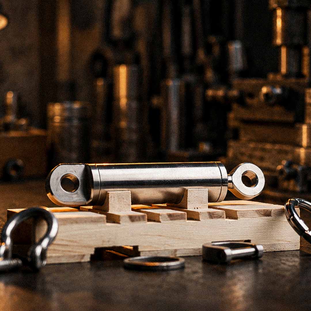 Titanium Tactile Keychain Cylinder