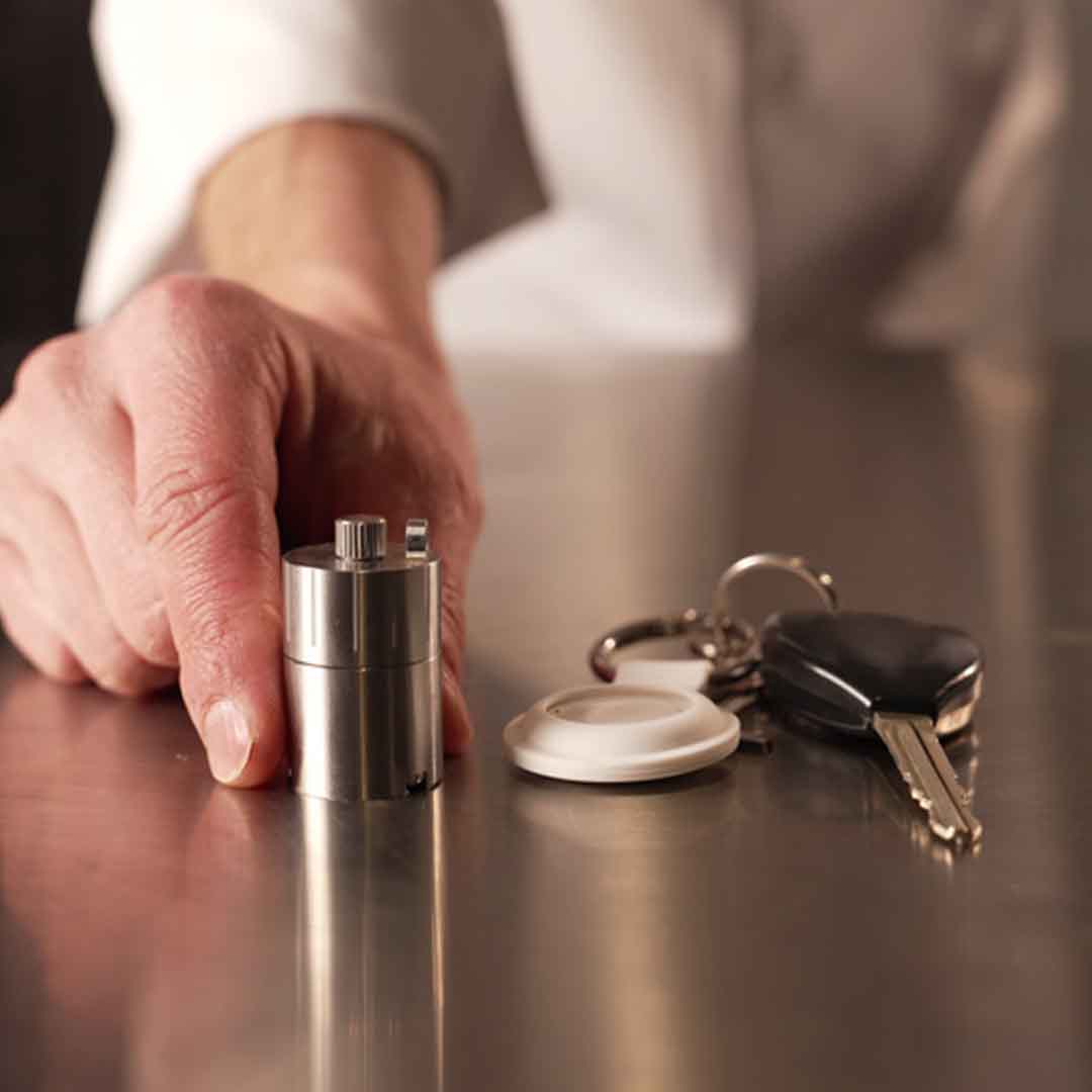 Micro Salt, Pepper, & Spice Grinder That Fits On Your Keys