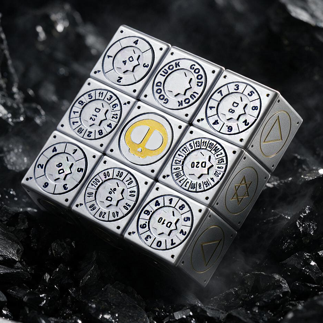 Titanium Magnetic Dice For Infinite Rolls